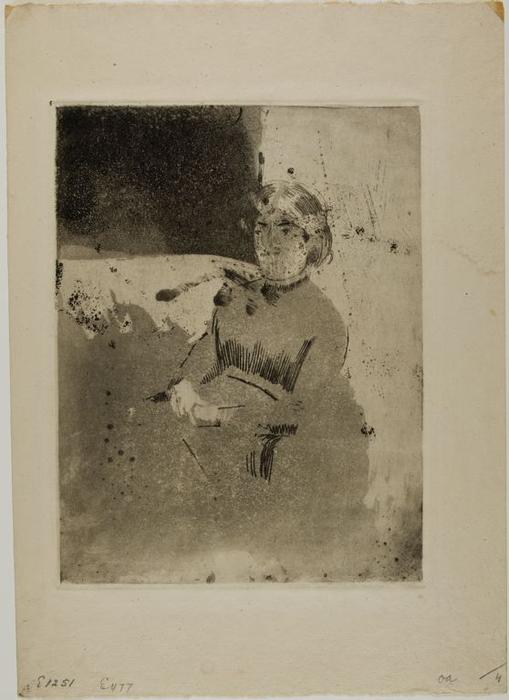 WikiOO.org - 백과 사전 - 회화, 삽화 Mary Stevenson Cassatt - The Corner of the Sofa