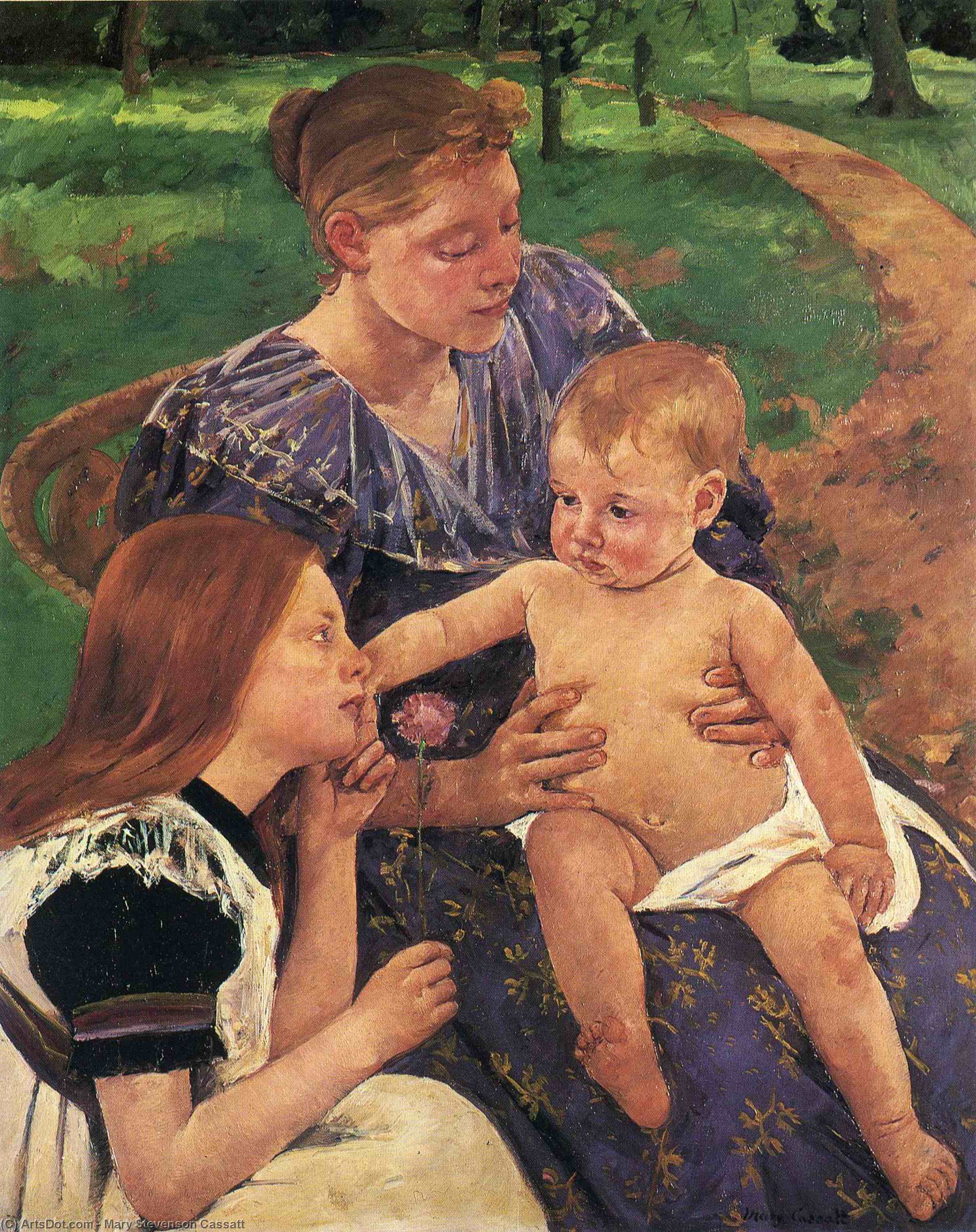 WikiOO.org - Encyclopedia of Fine Arts - Schilderen, Artwork Mary Stevenson Cassatt - The Family