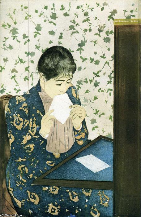 Wikioo.org - The Encyclopedia of Fine Arts - Painting, Artwork by Mary Stevenson Cassatt - The Letter