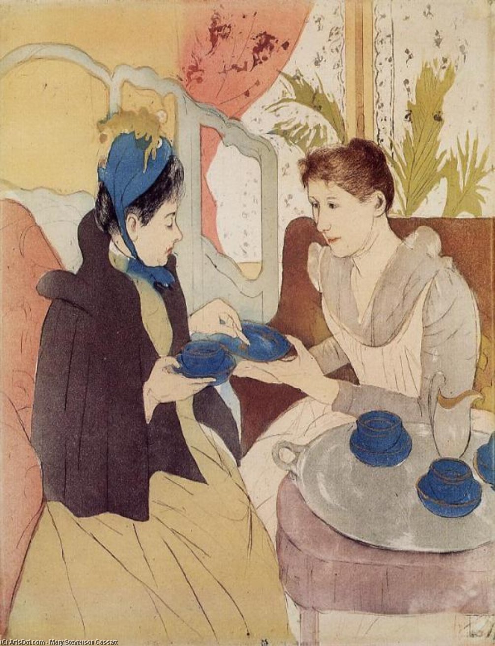 WikiOO.org - Encyclopedia of Fine Arts - Maleri, Artwork Mary Stevenson Cassatt - The Visit