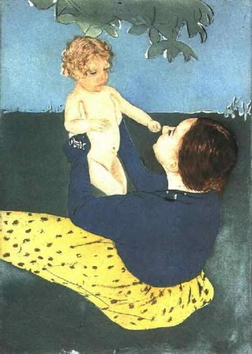 Wikioo.org – La Enciclopedia de las Bellas Artes - Pintura, Obras de arte de Mary Stevenson Cassatt - Bajo el Horse-Chestnut Árbol