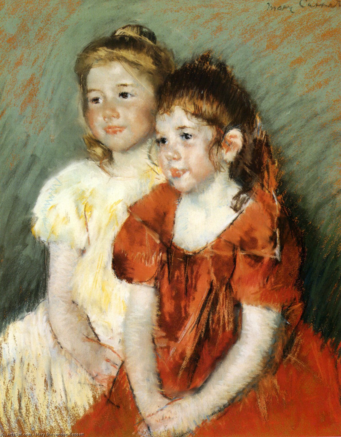 Wikioo.org - The Encyclopedia of Fine Arts - Painting, Artwork by Mary Stevenson Cassatt - Young Girls
