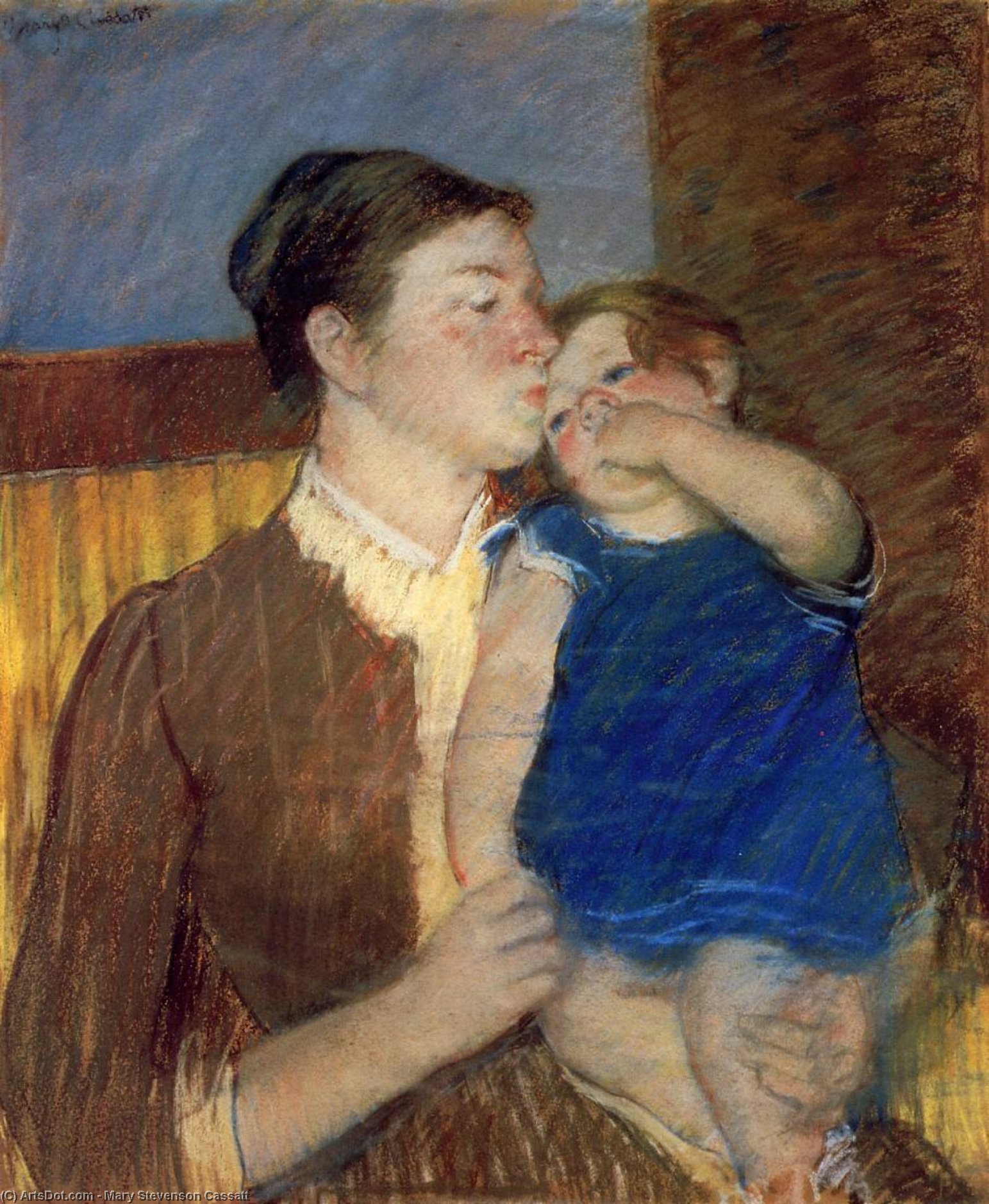 WikiOO.org - Encyclopedia of Fine Arts - Festés, Grafika Mary Stevenson Cassatt - Young Mother