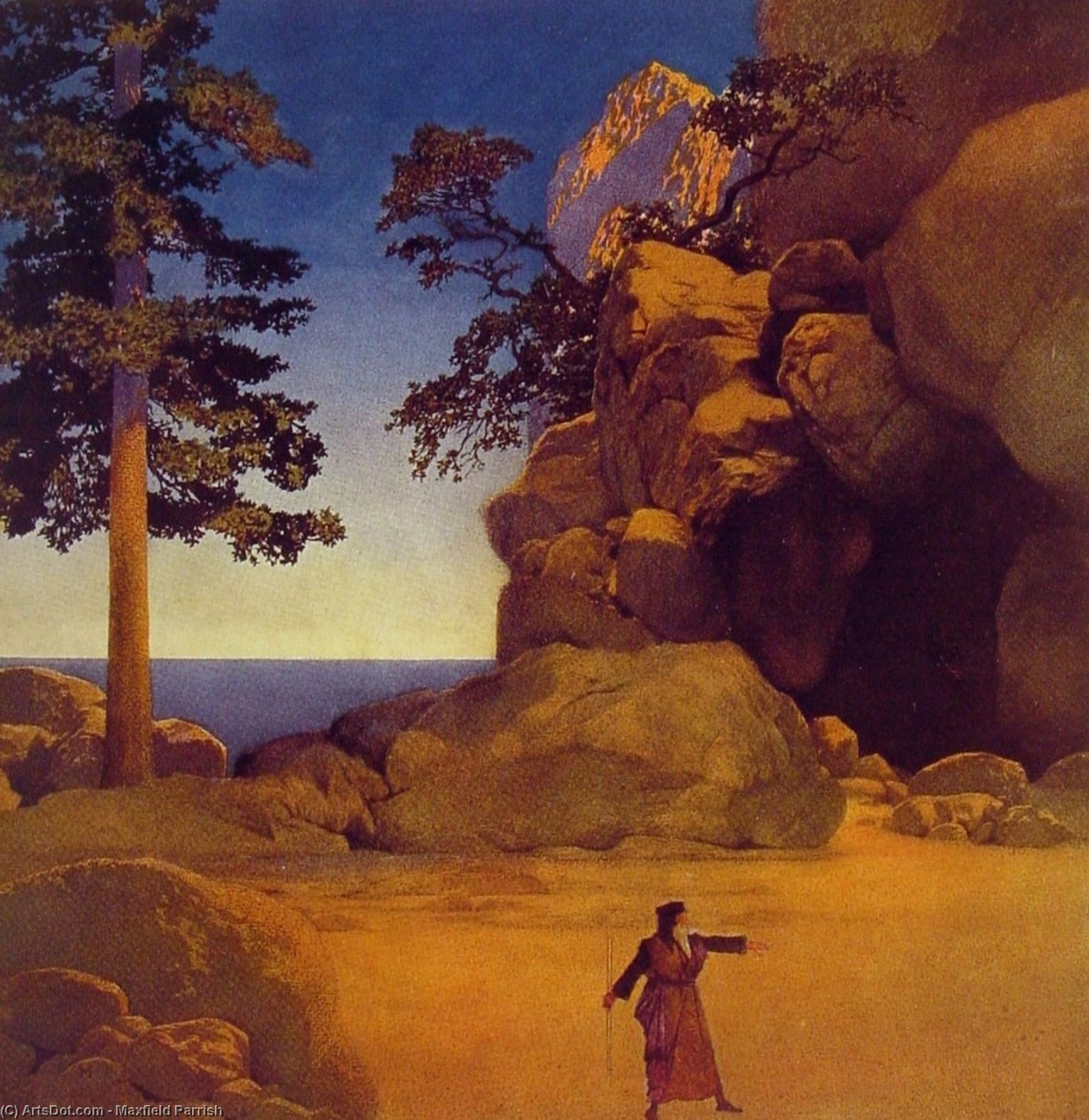 WikiOO.org - Encyclopedia of Fine Arts - Malba, Artwork Maxfield Parrish - A Strong-based Promontory