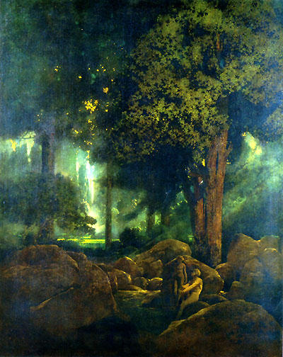 Wikioo.org - The Encyclopedia of Fine Arts - Painting, Artwork by Maxfield Parrish - Adam and Eve
