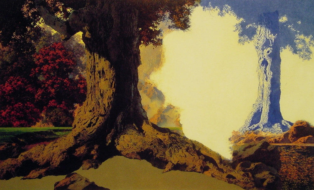 Wikioo.org - The Encyclopedia of Fine Arts - Painting, Artwork by Maxfield Parrish - Dreaming October