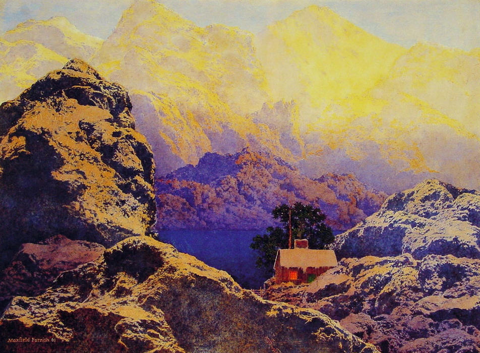 Wikioo.org - The Encyclopedia of Fine Arts - Painting, Artwork by Maxfield Parrish - Getting away from it all