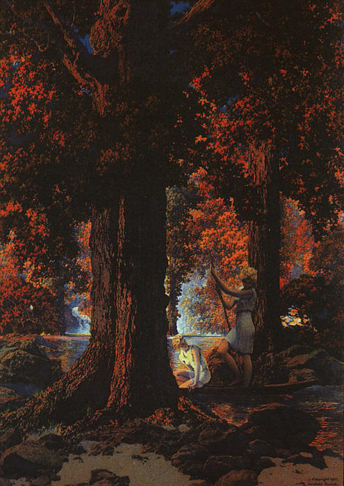 WikiOO.org - Encyclopedia of Fine Arts - Maľba, Artwork Maxfield Parrish - Golden Hours