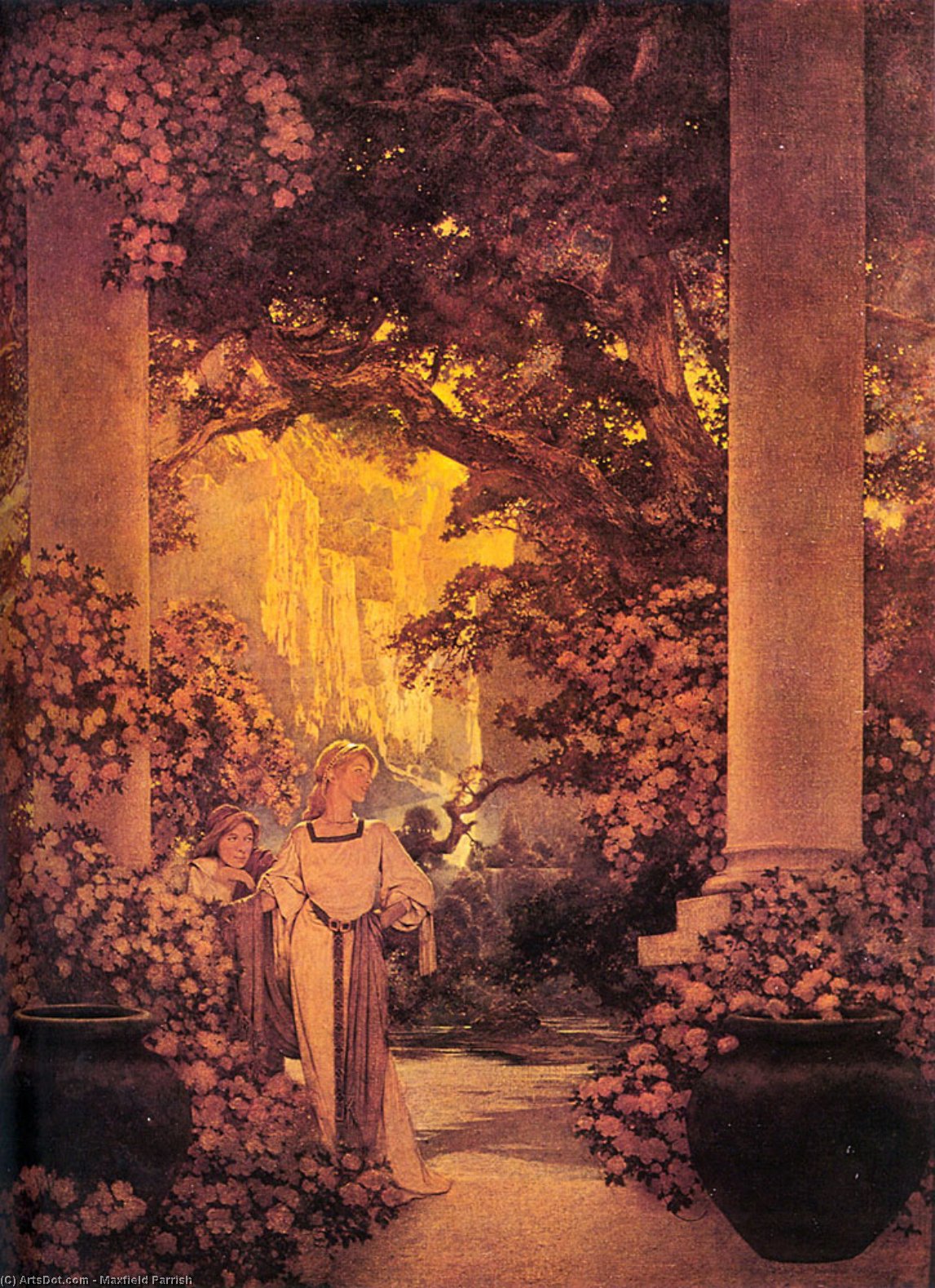 Wikioo.org - The Encyclopedia of Fine Arts - Painting, Artwork by Maxfield Parrish - Land of make-believe