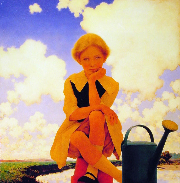 Wikioo.org - The Encyclopedia of Fine Arts - Painting, Artwork by Maxfield Parrish - Mary, Mary Quite Contrary