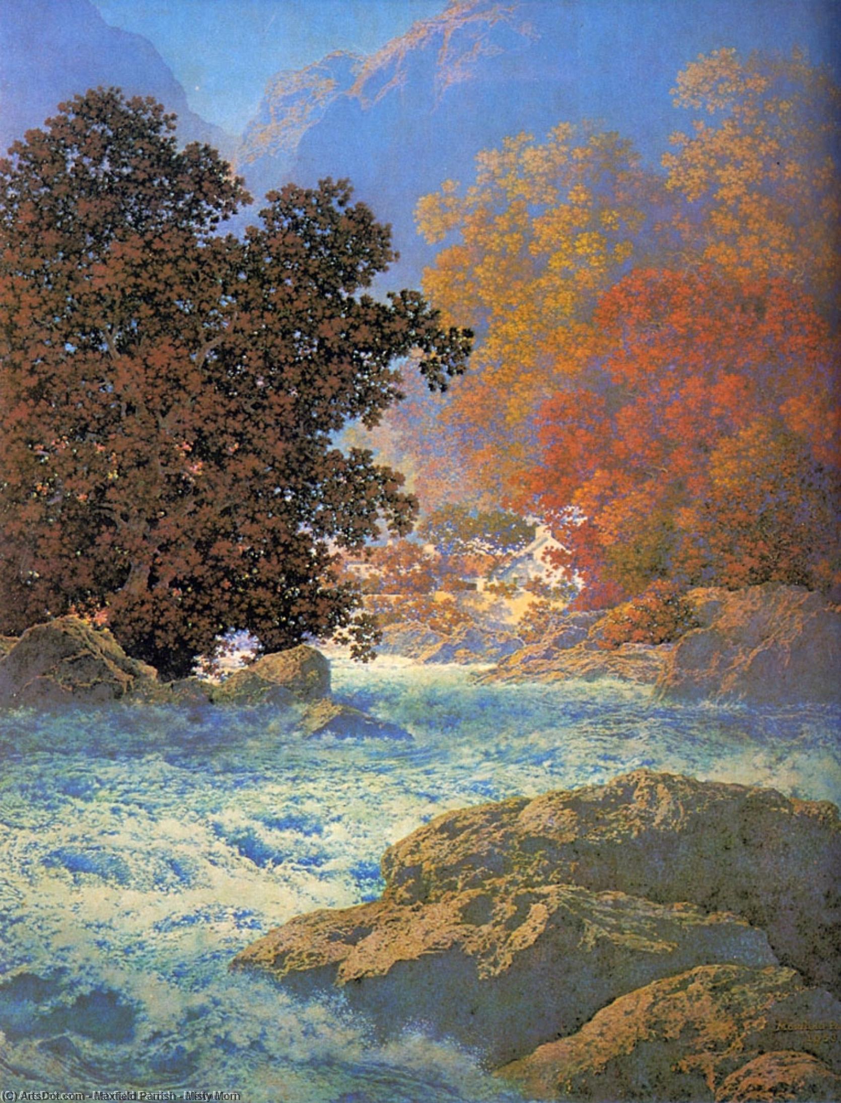 WikiOO.org - Encyclopedia of Fine Arts - Lukisan, Artwork Maxfield Parrish - Misty Morn