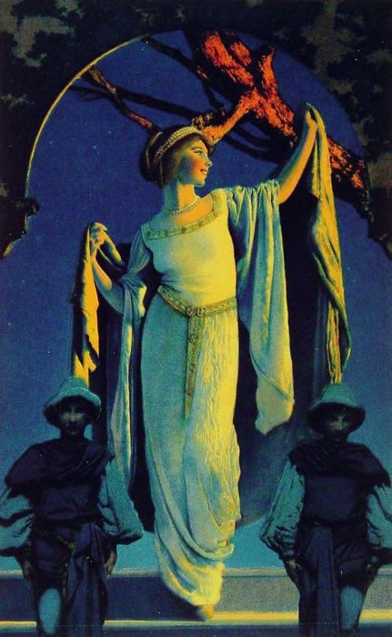 Wikioo.org - The Encyclopedia of Fine Arts - Painting, Artwork by Maxfield Parrish - Spirit of the Night