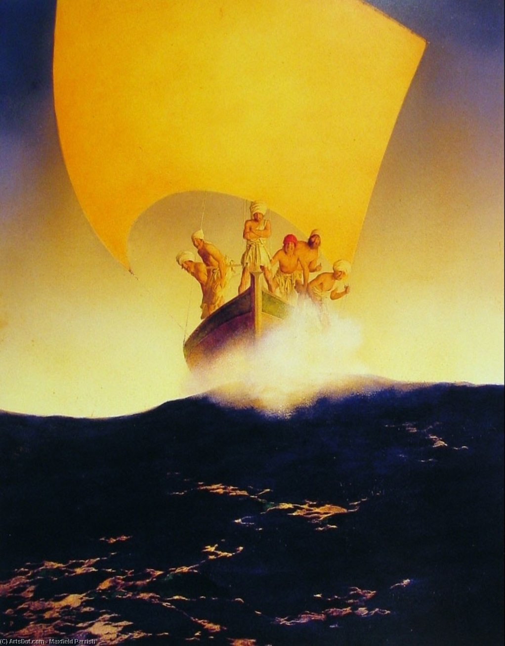 Wikioo.org - The Encyclopedia of Fine Arts - Painting, Artwork by Maxfield Parrish - The History of Codadad and His Brothers
