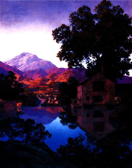 Wikioo.org - The Encyclopedia of Fine Arts - Painting, Artwork by Maxfield Parrish - The Millpond