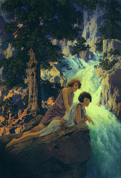 WikiOO.org - 백과 사전 - 회화, 삽화 Maxfield Parrish - Waterfall