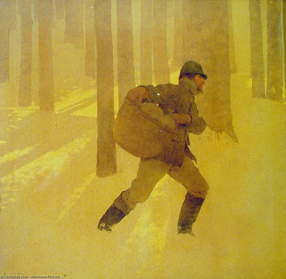 WikiOO.org - Encyclopedia of Fine Arts - Schilderen, Artwork Maxfield Parrish - Winter