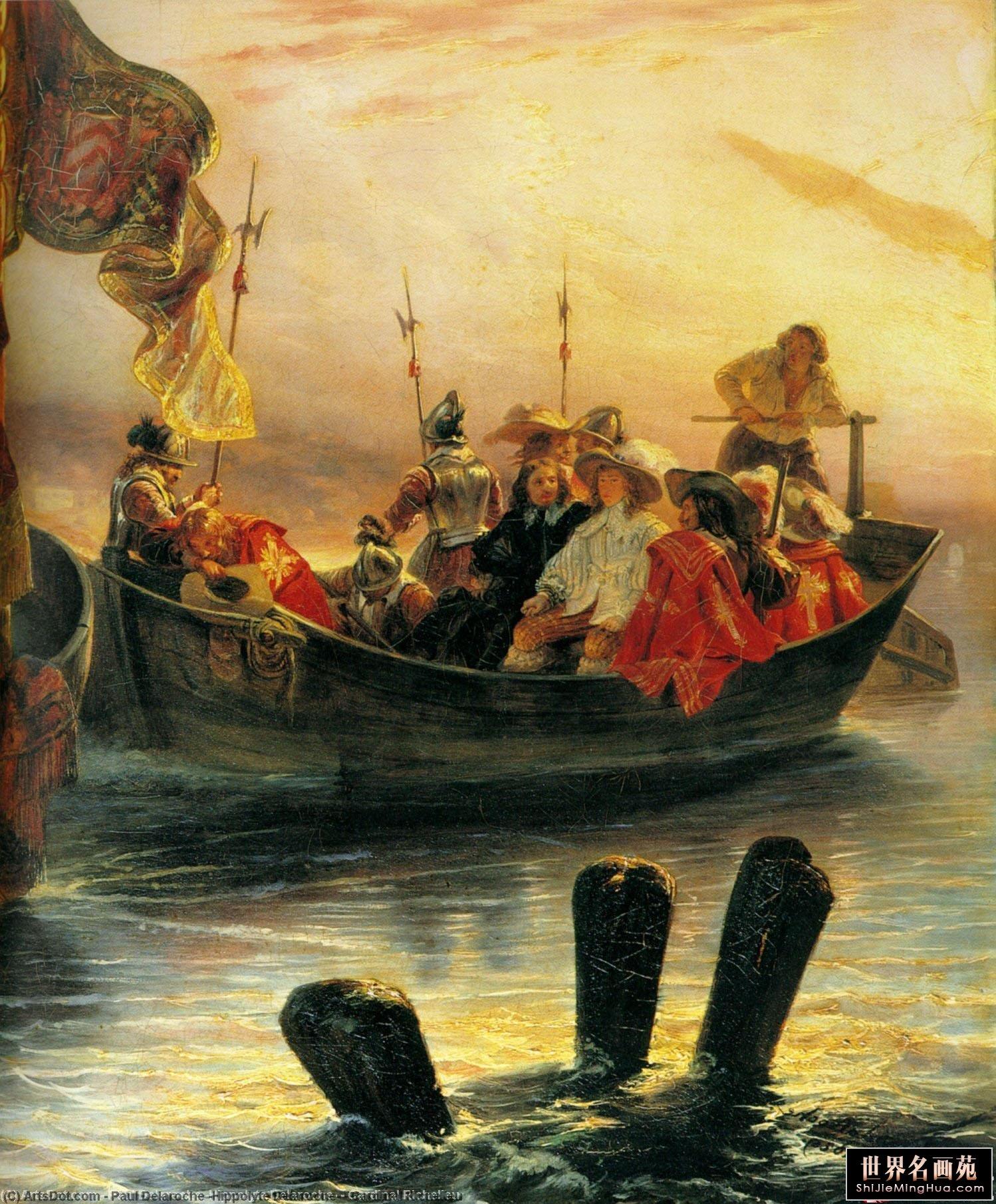 WikiOO.org - Енциклопедия за изящни изкуства - Живопис, Произведения на изкуството Paul Delaroche (Hippolyte Delaroche) - Cardinal Richelieu