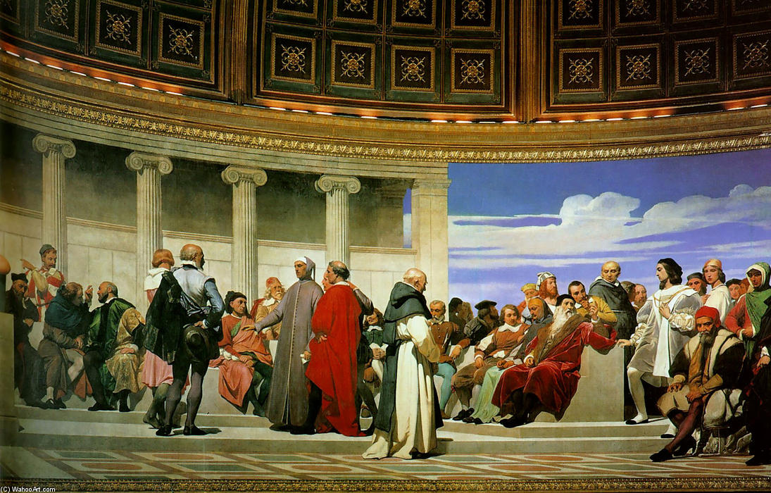 Wikioo.org - The Encyclopedia of Fine Arts - Painting, Artwork by Paul Delaroche (Hippolyte Delaroche) - Hemicycle of the Ecole des Beaux-Arts 2