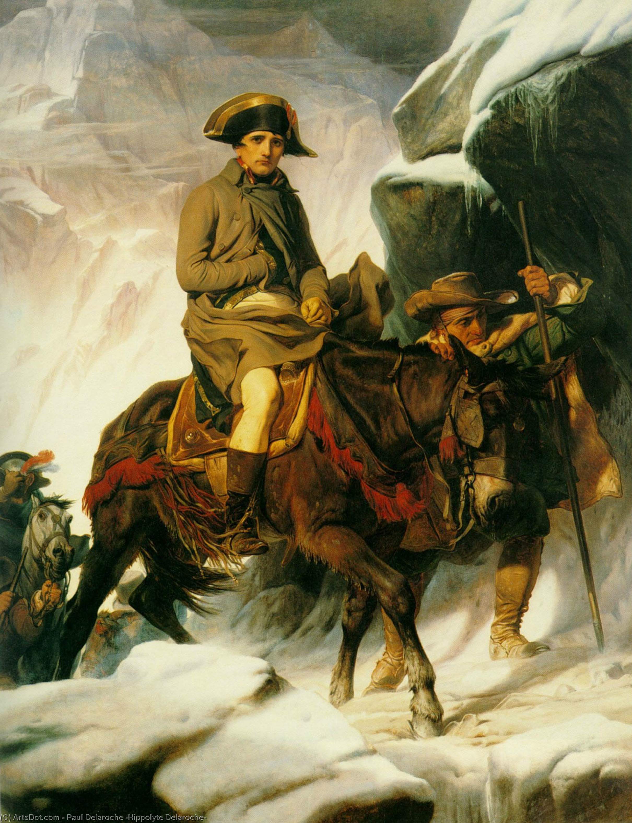 Wikioo.org - The Encyclopedia of Fine Arts - Painting, Artwork by Paul Delaroche (Hippolyte Delaroche) - Napoleon Crossing the Alps