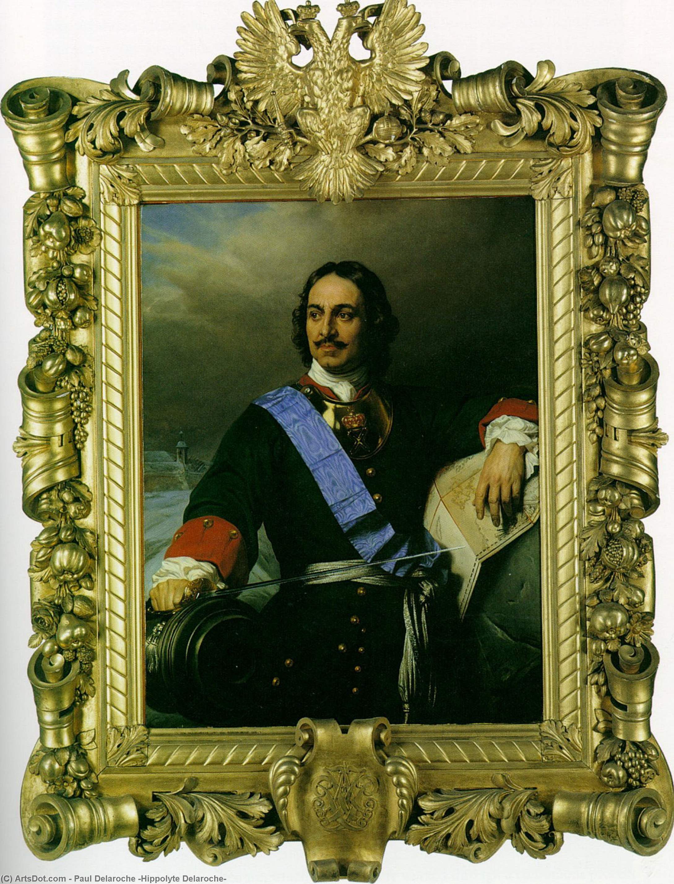 WikiOO.org - Encyclopedia of Fine Arts - Lukisan, Artwork Paul Delaroche (Hippolyte Delaroche) - Peter the Great of Russia