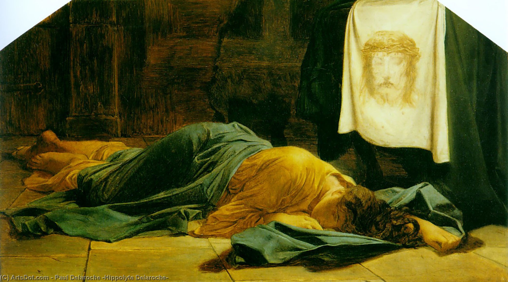 Wikioo.org - The Encyclopedia of Fine Arts - Painting, Artwork by Paul Delaroche (Hippolyte Delaroche) - Saint Veronica