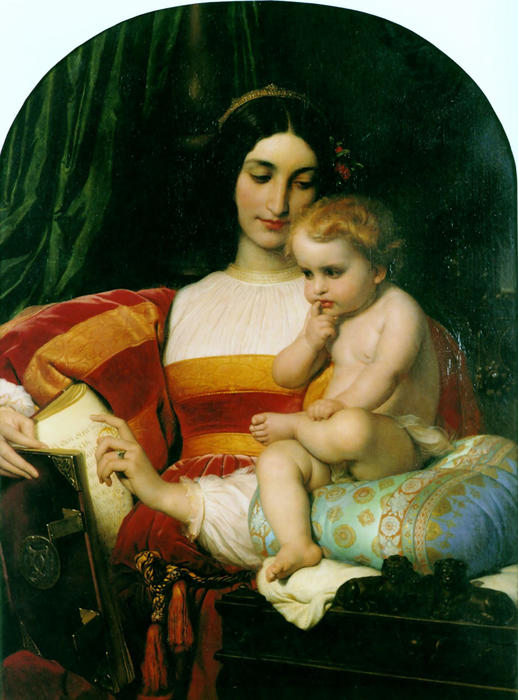 WikiOO.org - אנציקלופדיה לאמנויות יפות - ציור, יצירות אמנות Paul Delaroche (Hippolyte Delaroche) - The Childhood of Pico della Mirandola