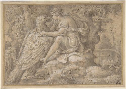 Wikioo.org - The Encyclopedia of Fine Arts - Painting, Artwork by Prospero Fontana - Jupiter and Astraea