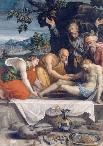 Wikioo.org - The Encyclopedia of Fine Arts - Painting, Artwork by Prospero Fontana - Sepoltura di Gesù Cristo