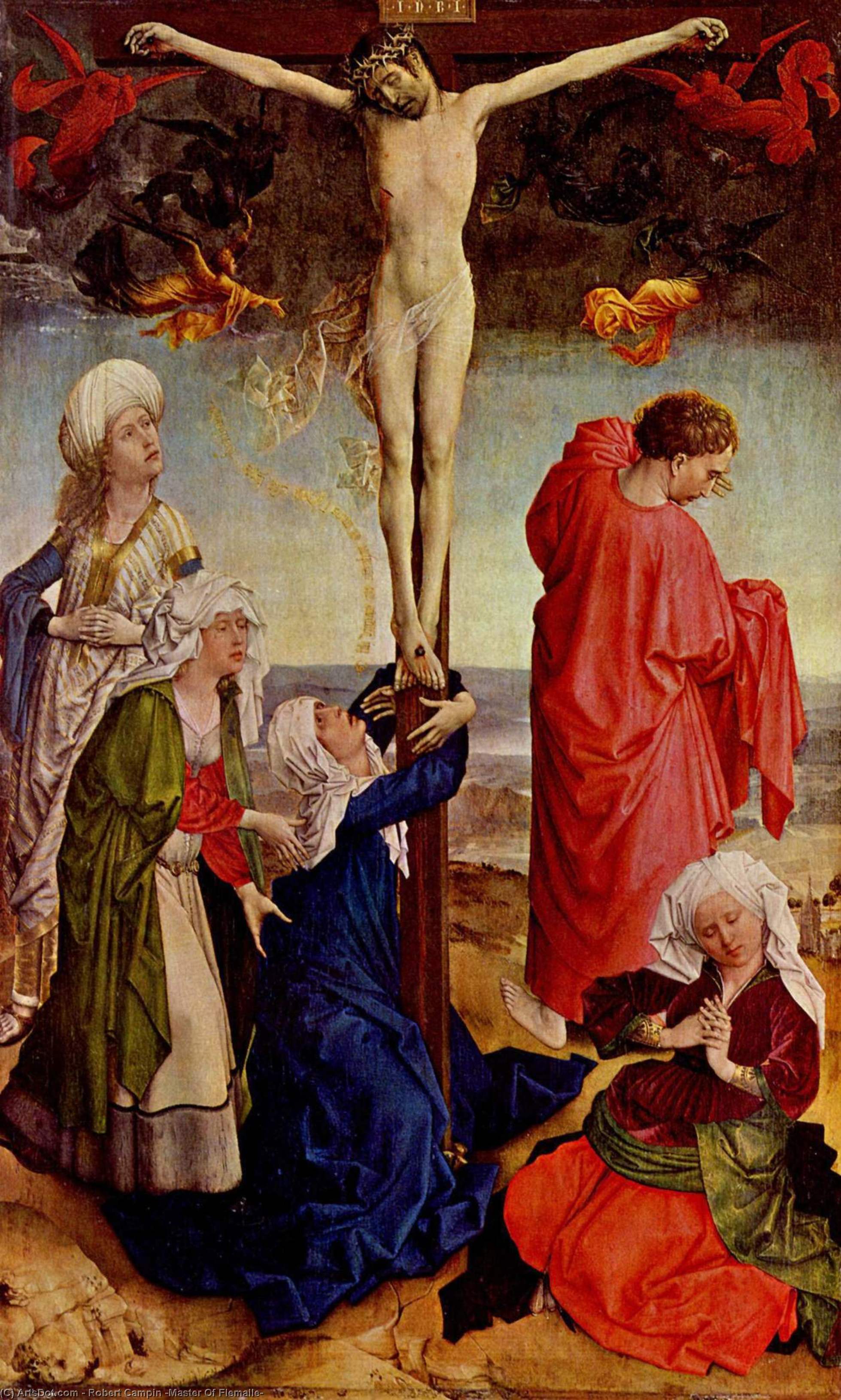 WikiOO.org - Encyclopedia of Fine Arts - Målning, konstverk Robert Campin (Master Of Flemalle) - Christ on the Cross