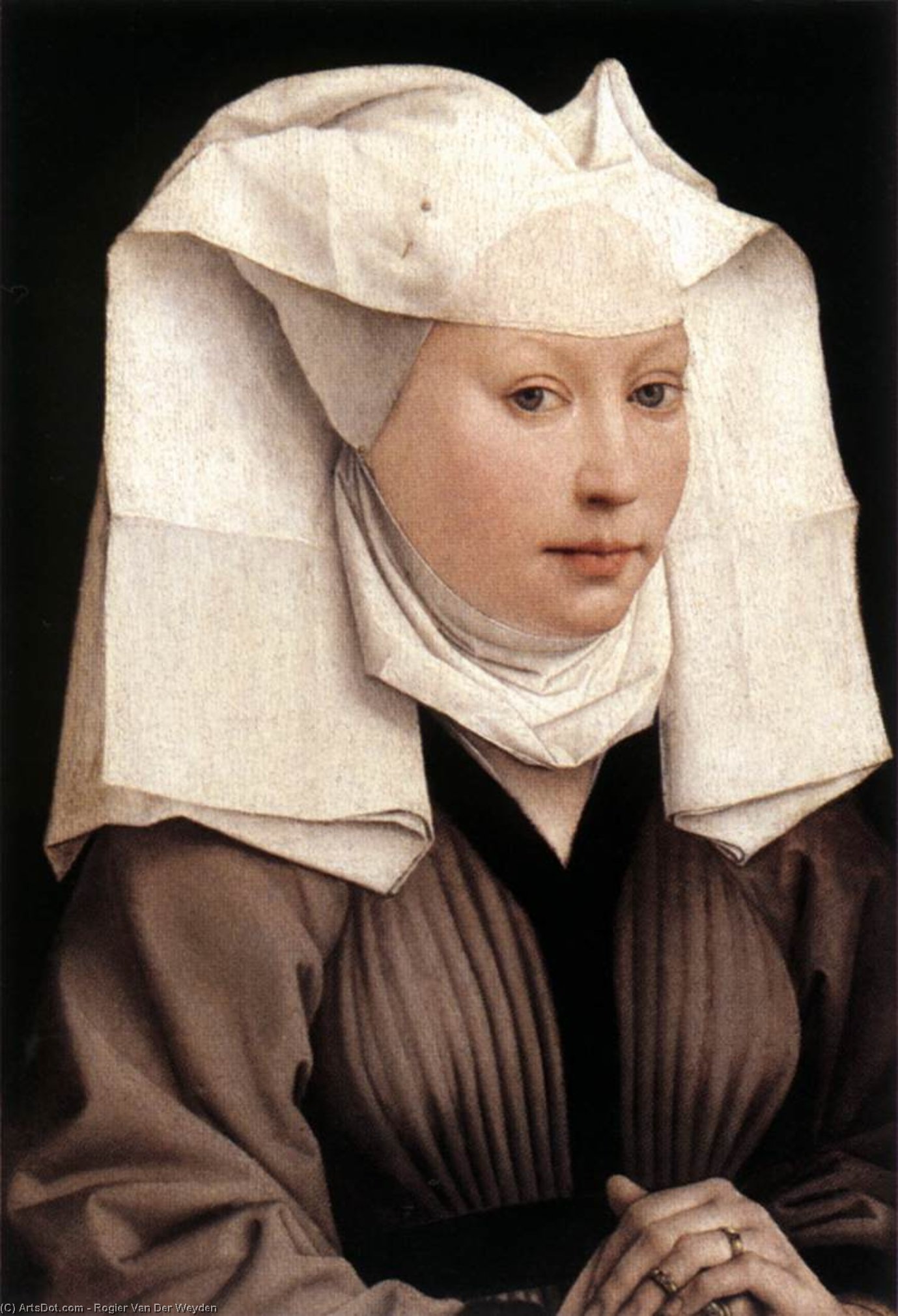 WikiOO.org - Encyclopedia of Fine Arts - Lukisan, Artwork Rogier Van Der Weyden - Lady Wearing a Gauze Headdress