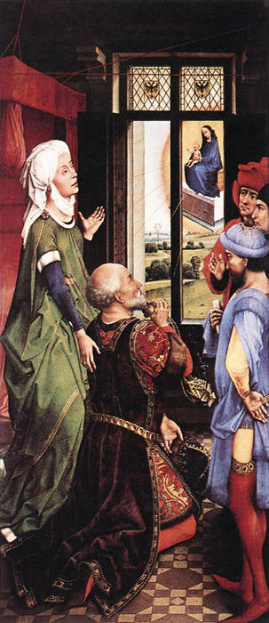 Wikioo.org - Die Enzyklopädie bildender Kunst - Malerei, Kunstwerk von Rogier Van Der Weyden - pierre bladelin Triptychon - linke seite