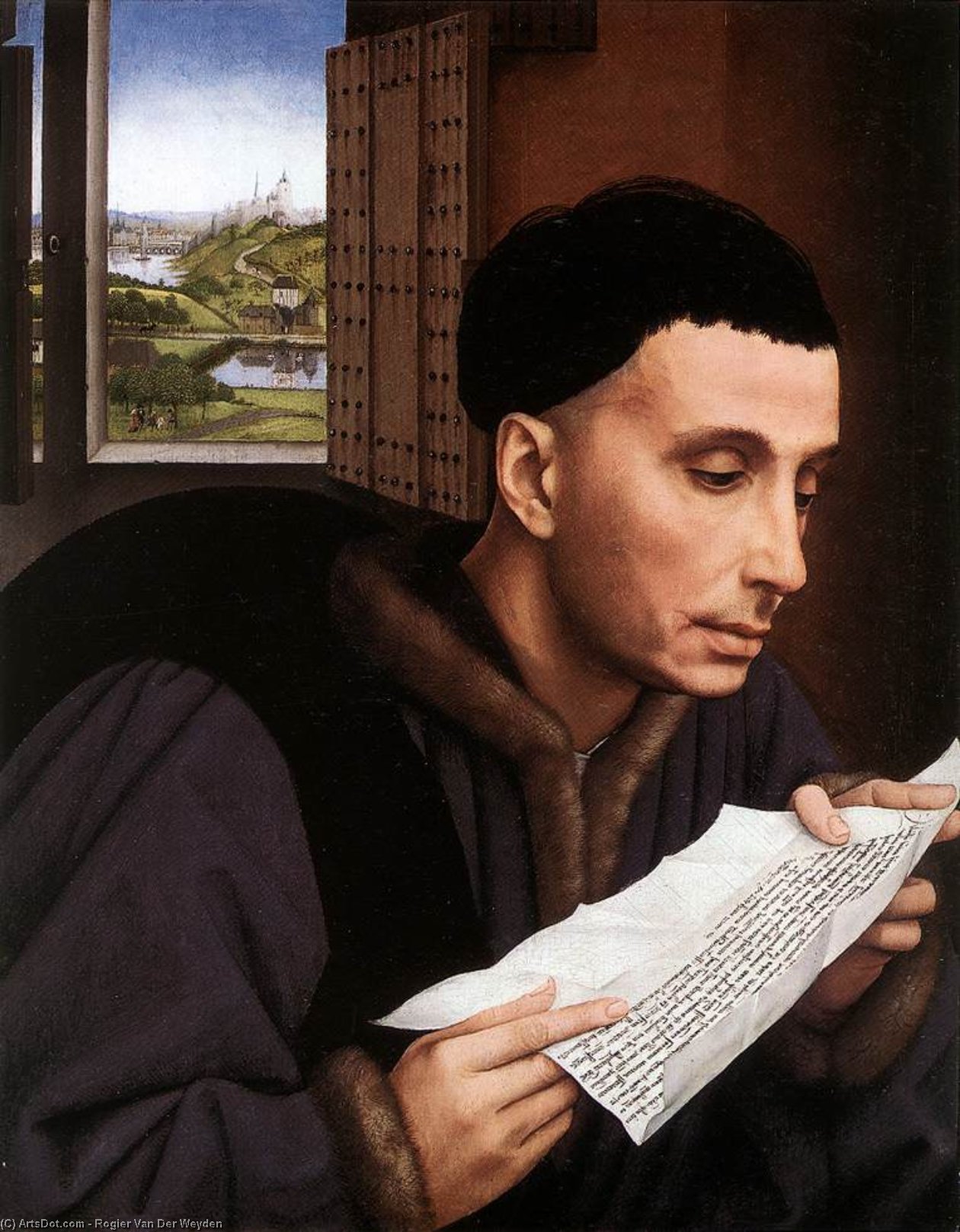 Wikioo.org – La Enciclopedia de las Bellas Artes - Pintura, Obras de arte de Rogier Van Der Weyden - San . Ivo