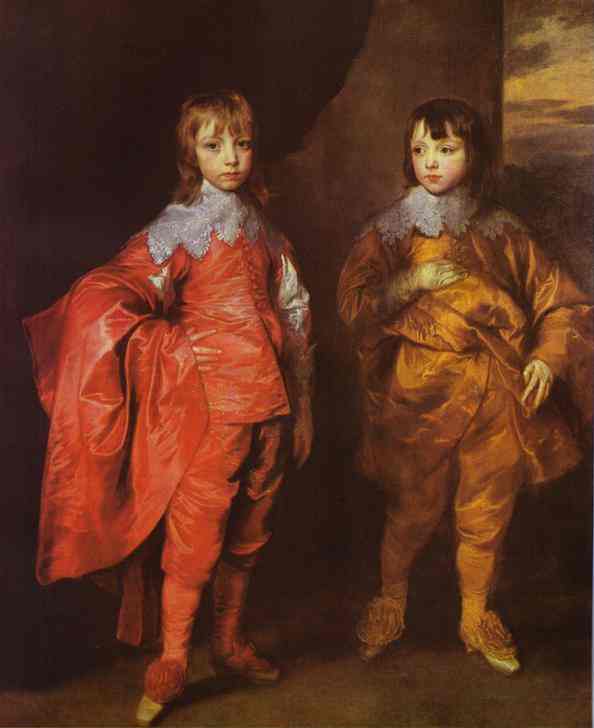 Wikioo.org - The Encyclopedia of Fine Arts - Painting, Artwork by Anthony Van Dyck - George Villiers, 2nd Duke of Buckingham and His Brother Lord Francis Villiers