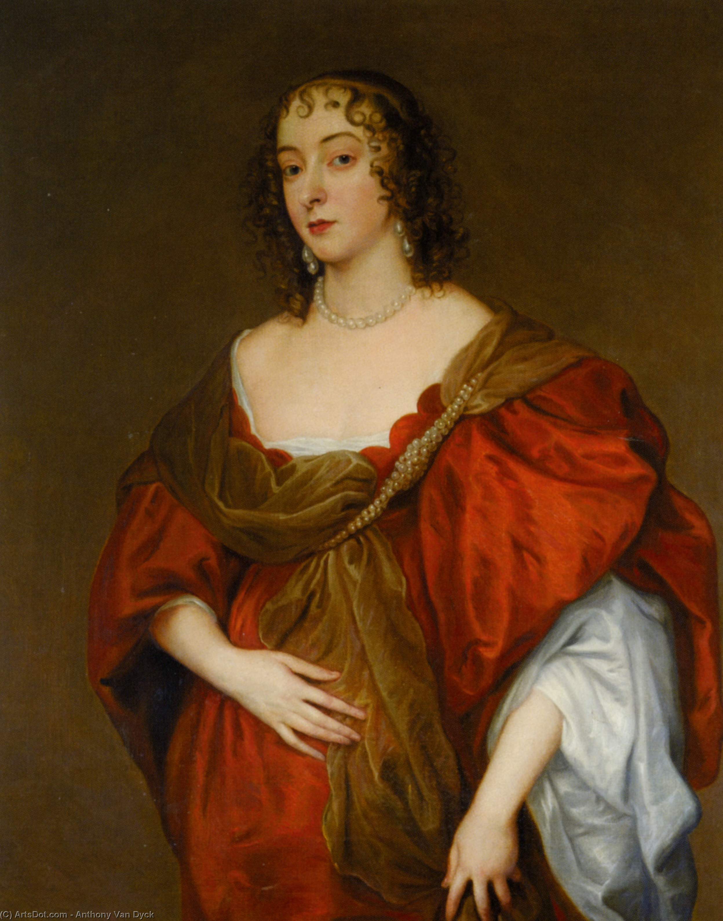 Wikioo.org - The Encyclopedia of Fine Arts - Painting, Artwork by Anthony Van Dyck - Portrait of a Lady