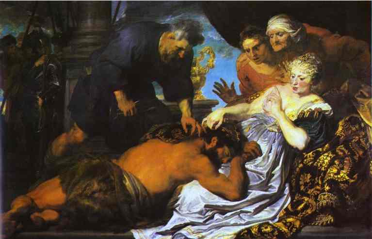 Wikioo.org - The Encyclopedia of Fine Arts - Painting, Artwork by Anthony Van Dyck - Samson and Delilah