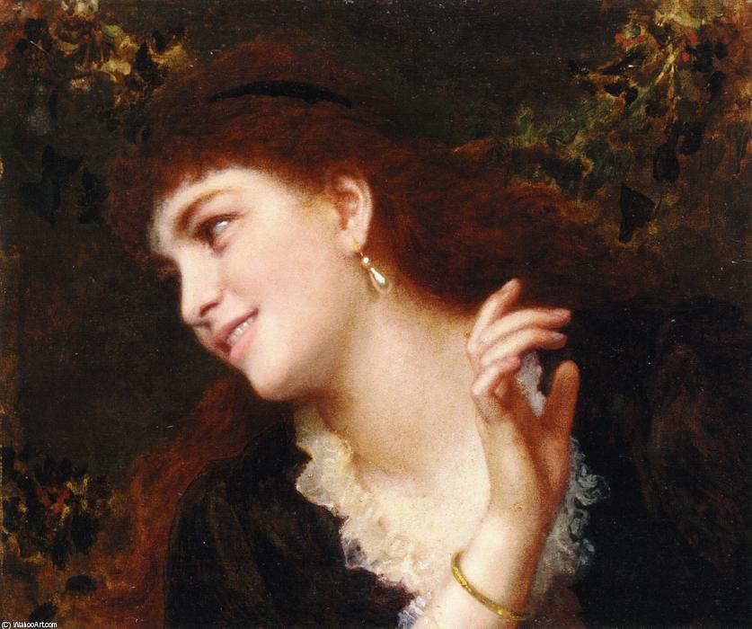 Wikioo.org - The Encyclopedia of Fine Arts - Painting, Artwork by Sophie Gengembre Anderson - Hanging the Garlands