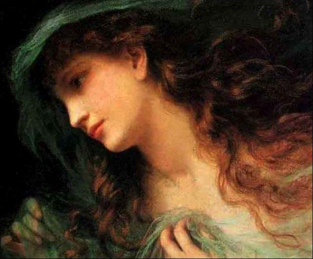 WikiOO.org - Encyclopedia of Fine Arts - Malba, Artwork Sophie Gengembre Anderson - Head of a Nymph