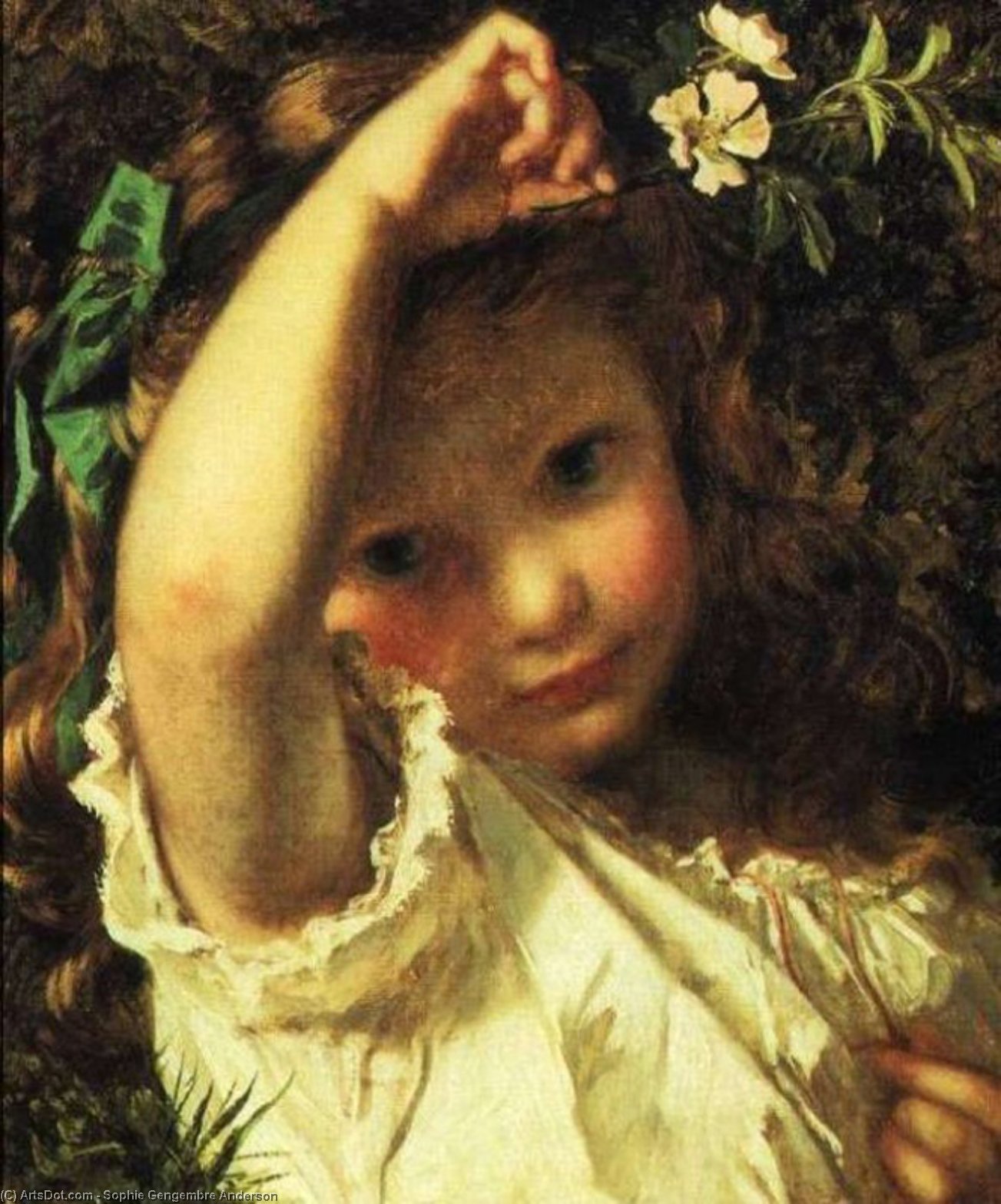 Wikioo.org - The Encyclopedia of Fine Arts - Painting, Artwork by Sophie Gengembre Anderson - Peek-A-Boo