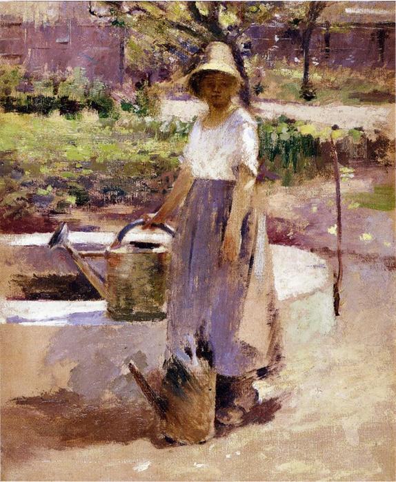 Wikioo.org - The Encyclopedia of Fine Arts - Painting, Artwork by Theodore Robinson - At the Fountain 1