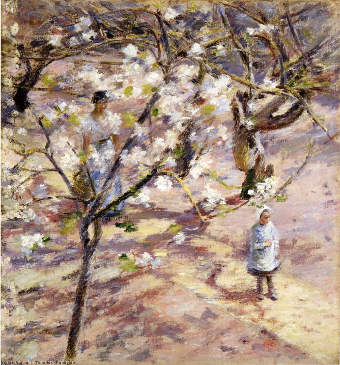 Wikioo.org - The Encyclopedia of Fine Arts - Painting, Artwork by Theodore Robinson - Blossoms at Giverny