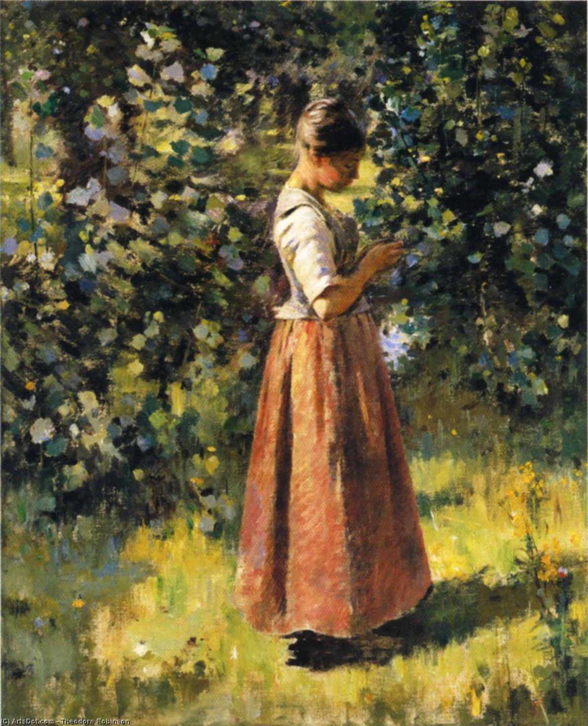 WikiOO.org - Encyclopedia of Fine Arts - Lukisan, Artwork Theodore Robinson - In the Grove