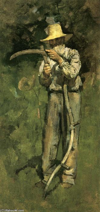 Wikioo.org – L'Encyclopédie des Beaux Arts - Peinture, Oeuvre de Theodore Robinson - Homme avec Sythe