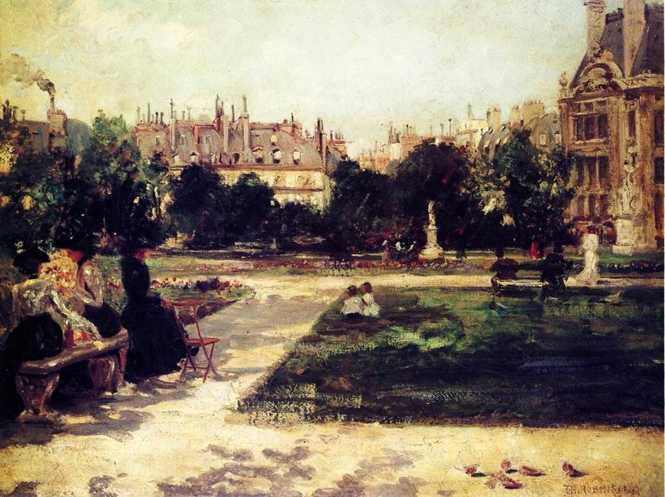 Wikioo.org - The Encyclopedia of Fine Arts - Painting, Artwork by Theodore Robinson - Park Scene