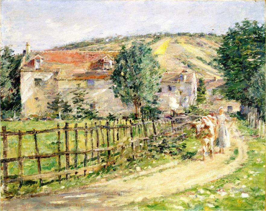 Wikioo.org - The Encyclopedia of Fine Arts - Painting, Artwork by Theodore Robinson - Road by the Mill