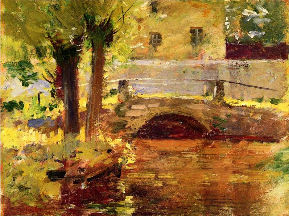 Wikioo.org - The Encyclopedia of Fine Arts - Painting, Artwork by Theodore Robinson - The Bridge at Giverny