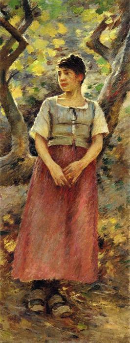 WikiOO.org - Encyclopedia of Fine Arts - Målning, konstverk Theodore Robinson - The Peasant Girl