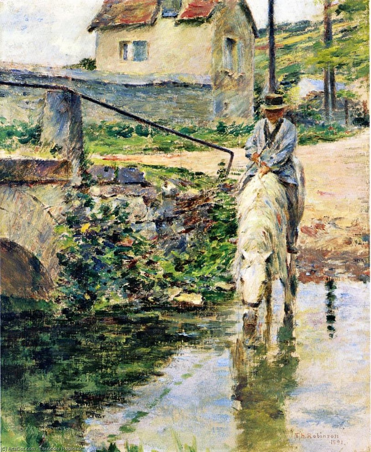 Wikioo.org - The Encyclopedia of Fine Arts - Painting, Artwork by Theodore Robinson - The Watering Place