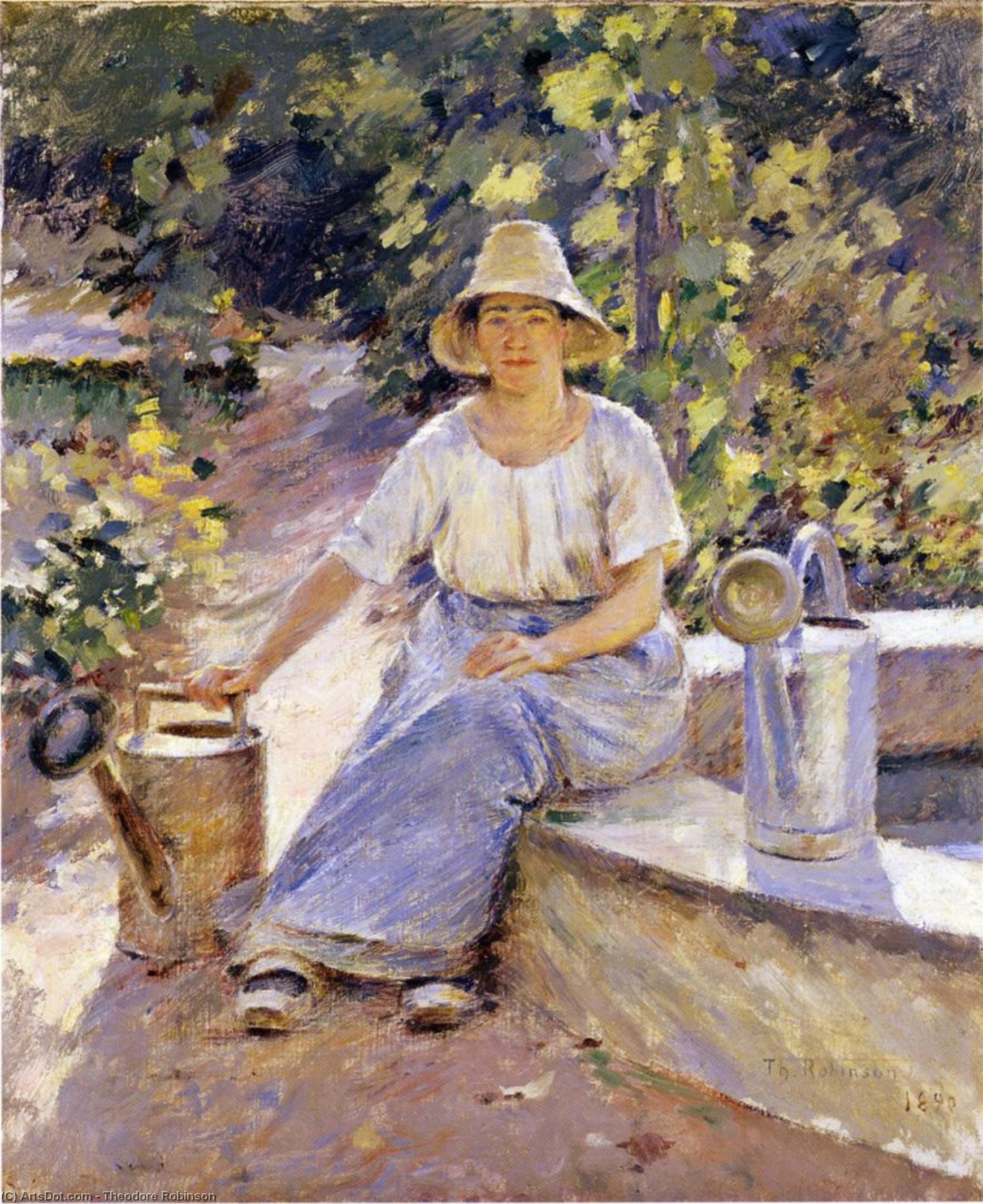 Wikioo.org - The Encyclopedia of Fine Arts - Painting, Artwork by Theodore Robinson - Watering Pots