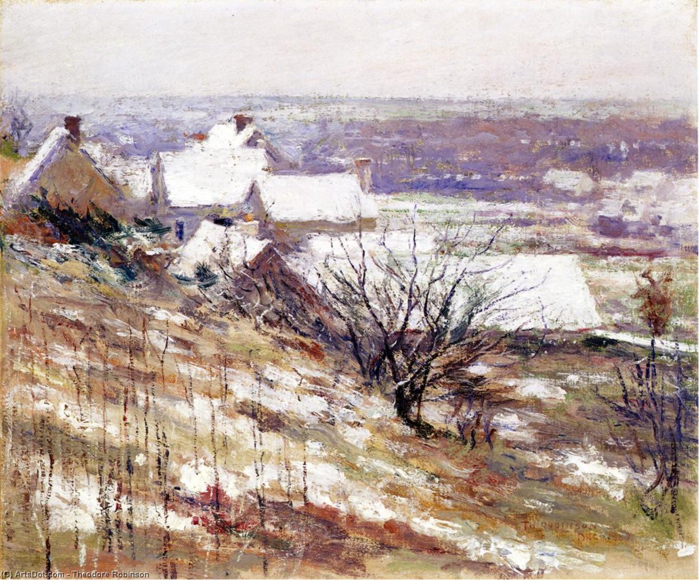 Wikioo.org - The Encyclopedia of Fine Arts - Painting, Artwork by Theodore Robinson - Winter Landscape