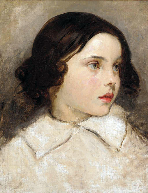 WikiOO.org - Encyclopedia of Fine Arts - Maalaus, taideteos Thomas Couture - Etude de Jeune Fille